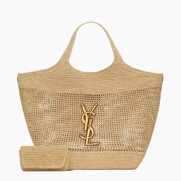 Stylish Women's Shoulder Bag by Saint Laurent, Hand-Embroidered Logo - Picture 4 of 4